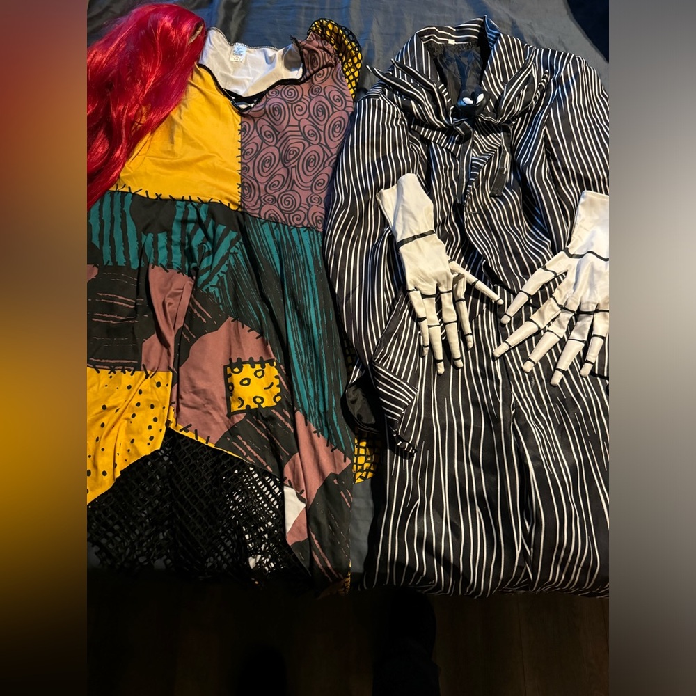 Jack and Sally costumes from nightmare before Christmas